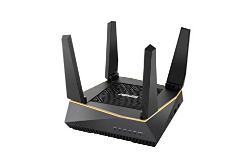 ASUS RT-AX92U - AX6100 Tri-Band Gigabit Wi-Fi 6 Gaming Router (OFDMA, MU-MIMO, Triple VLAN, modalità punto di accesso, AiProtection Pro con Trend Micro, Adaptive QoS, supporta Ai Mesh WiFi), Nero