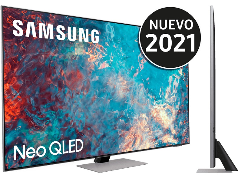 TV QLED da 55" - Samsung QE55QN85AATXXC, Neo QLED 4K con AI, UHD 4K, Smart TV, HDR10+, Controllo vocale, Tizen, Argento