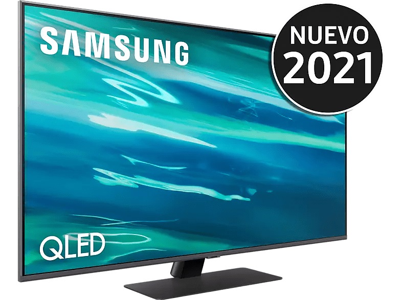 TV QLED da 50" - Samsung QE50Q80AATXXC, UHD 4K, Smart TV, HDR10+, Tizen, Motion Xcelerator, Controllo vocale, Argento