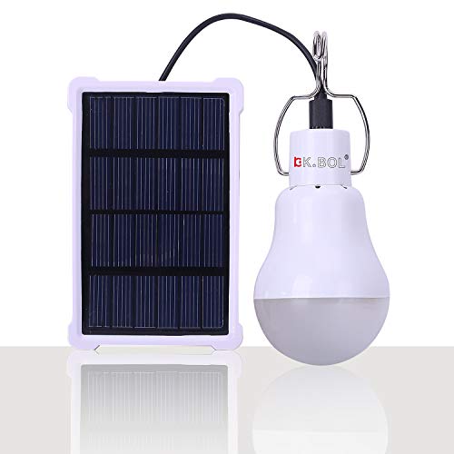 Luci solari KK.  Lampada solare BOL Lampadina LED Luce di emergenza portatile Indoor Outdoor Camping 150LM 1600mAh