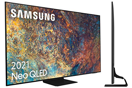Samsung Neo QLED 4K 2021 55QN90A - Smart TV 55" con risoluzione 4K UHD, tecnologia Quantum Matrix, processore Neo QLED 4K con intelligenza artificiale, Quantum HDR 2000, OTS+