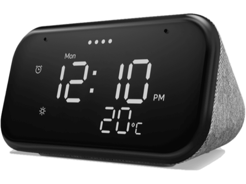 Sveglia intelligente - Lenovo Smart Clock Essential, 4 GB di RAM, Bluetooth e WiFi, Flash 512 MB, grigio