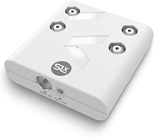 SLx Amplificatore di Segnale Amplificatore Antenna per TV Digitale/DTT con Filtro 4G Integrato - 4 Uscite