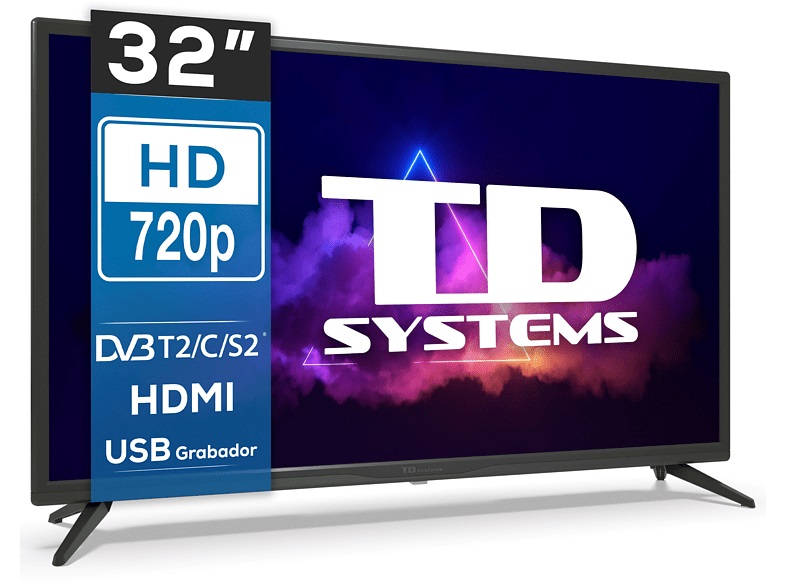 TV LED 32" - SISTEMI TD, HD, Nero