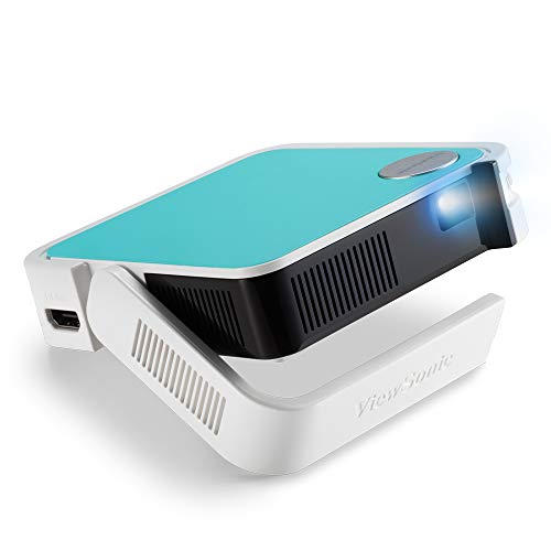 ViewSonic M1 Mini Plus Proiettore LED Portatile - WVGA, 120 Lumen, HDMI, Micro USB, Connessione Wi-Fi, Bluetooth, Altoparlante 2W, Multicolore