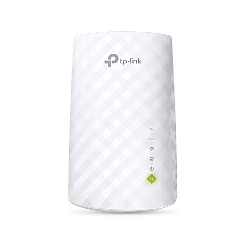 TP-Link RE200 AC750 - Amplificatore di copertura extender ripetitore di rete Wi-Fi con spina (porta Ethernet, 10/100 Mbps, Dual Band, 300Mbps, 2,4 GHz, 433 Mbps 5GHz), Bianco