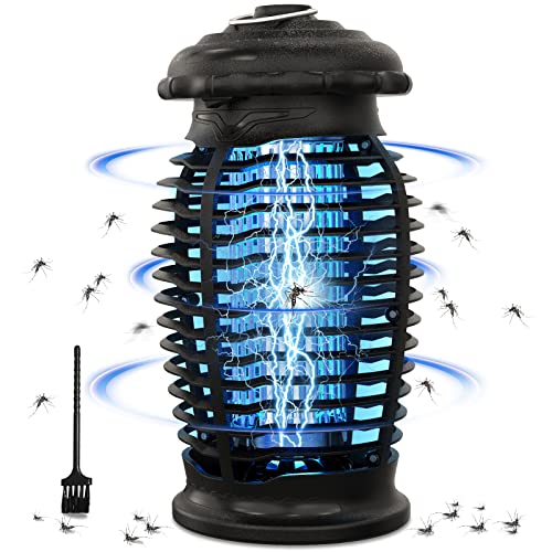 Viqoo Lampada elettrica antizanzare, lampada antizanzare da esterno 4200V con LED UV, antizanzare elettrico impermeabile per insetti, mosche, falene all'interno e all'esterno