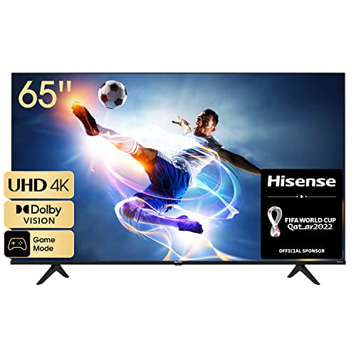Hisense 65A6EG (65 pollici) Serie 2022 - Smart TV 4K UHD con Dolby Vision HDR, DTS Virtual X, Freeview Play, Alexa integrato, Bluetooth (nuovo 2022), Smart TV 4K UHD HDR nera