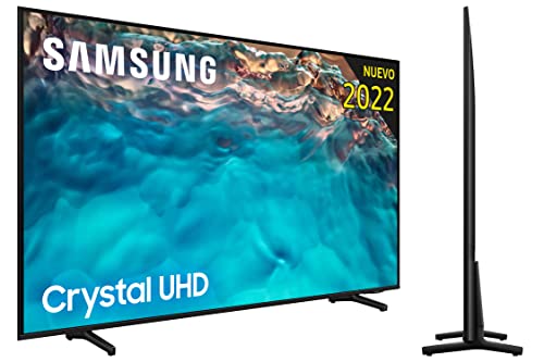 Samsung TV Crystal UHD 2022 65BU8000 - Smart TV da 65", 4K UHD, Processore Crystal UHD, Contast Enhancer con HDR10+, Q-Symphony e Alexa integrati.