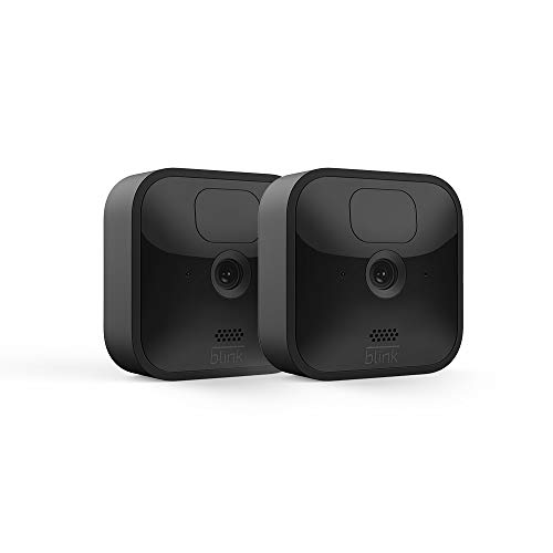 BlinkOutdoor |  Telecamera di sicurezza HD wireless resistente alle intemperie con 2 anni di durata della batteria, rilevamento del movimento, compatibile con Alexa|  2 telecamere