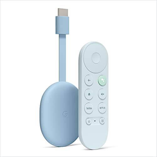 Chromecast con Google TV (4K) Cielo - Intrattenimento in streaming, sulla tua TV e con ricerca vocale - Goditi film, serie e Netflix in 4K con HDR - Facile da installare
