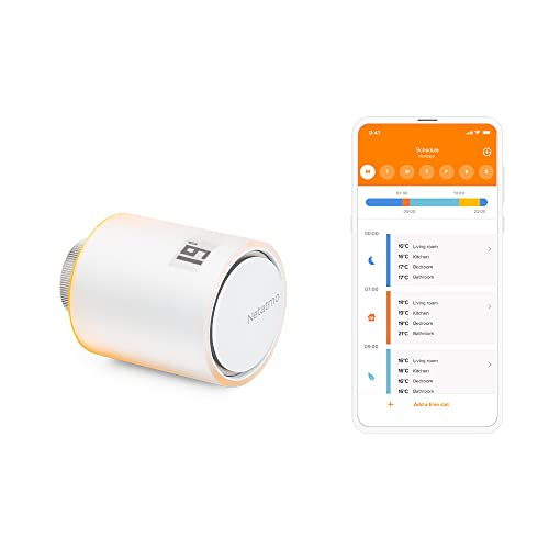 Valvola termostatica Netatmo Smart Wifi, modulo aggiuntivo per il termostato intelligente e per il pacchetto teleriscaldamento, NAV -ES