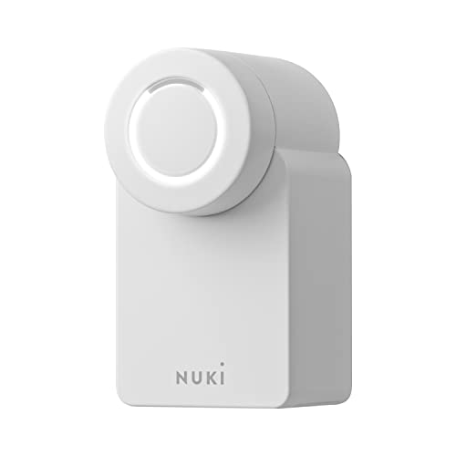 Nuki Smart Lock 3.0, serratura per casa intelligente senza conversione, serratura elettronica installabile a posteriori, serratura digitale con chiusura automatica, bianco