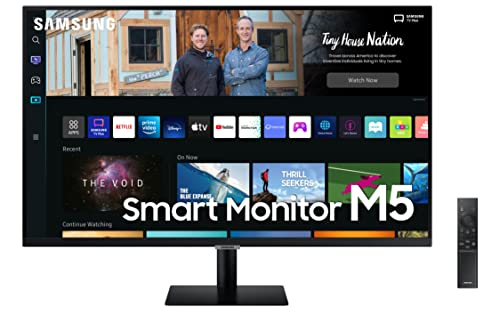 Samsung S27BM500 - Monitor Full HD da 27" (1920 x 1080, VA, Smart TV, HDMI, Bluetooth, AirPlay, WiFi, Office 365, 16:9, 60Hz, Wireless Dex, altoparlanti integrati, hub IoT), nero