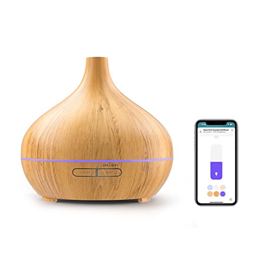 meross Wi-Fi Smart Umidificatore a ultrasuoni compatibile con HomeKit Alexa e Google Home, diffusore di oli essenziali da 400 ml, senza BPA, MOD150HK