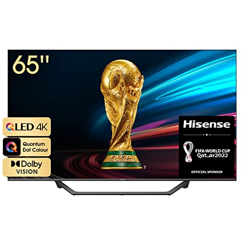 Hisense 65A76GQ Serie QLED 2021 - Smart TV da 65 pollici, 4K UHD, Dolby Vision HDR, Freeview Play, Alexa integrata, HDMI 2.1, Bluetooth, certificazione TÜV