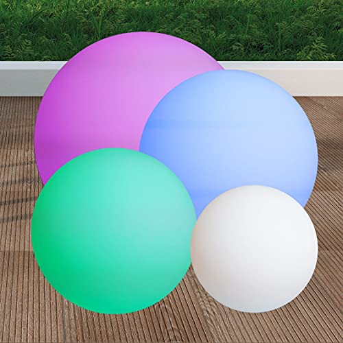 Palla con luce Led 16 Colori 2 Sistemi: Batteria elettrica Solare e Ricaricabile (30_cm)