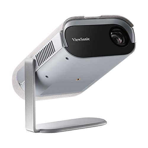 Proiettore portatile ViewSonic M1 Pro 720p HD Smart LED per home entertainment con Wi-Fi, Bluetooth e audio Harman Kardon, argento