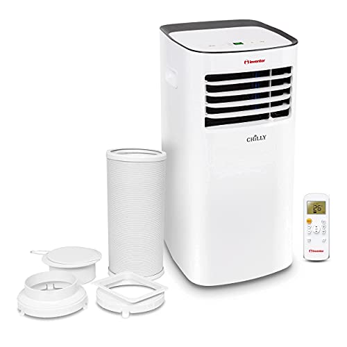 Inventor Chilly, Climatizzatore Portatile R290 da 2270 frigorie - 9000BTU/h, 3 modalità in 1 (Raffreddamento, Deumidificazione, Ventilazione) (RAEE N° ES6988)